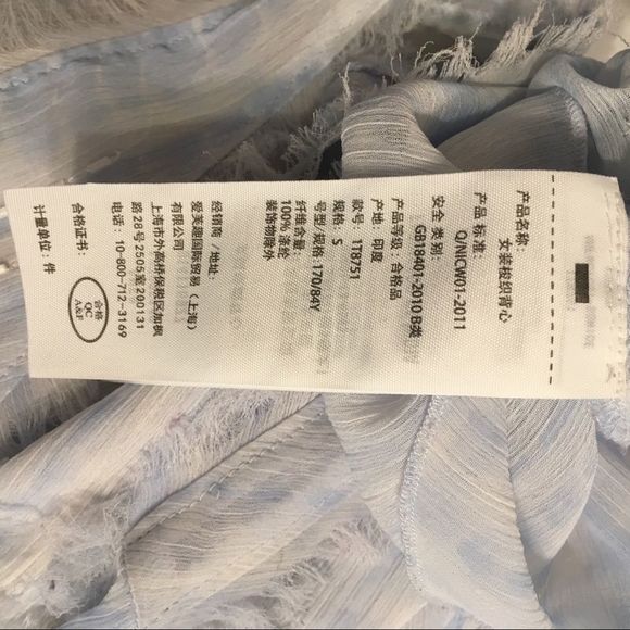 Blue Beaded Abercrombie & Fitch Sheer Top - Picture 4 of 8